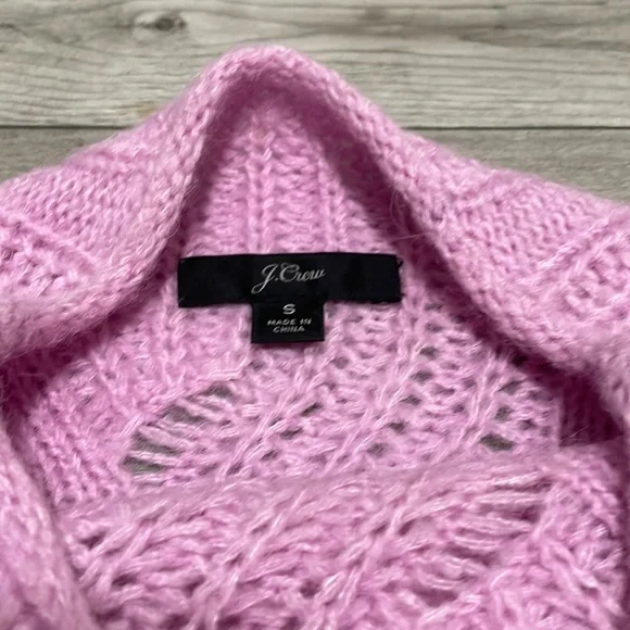 J.Crew classic pink pointelle cable sweater small - Picture 8 of 8
